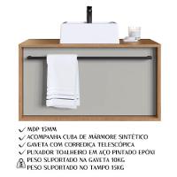 Kit Gabinete Com Cuba E Espelheira 80cm Mel Arenas Proddy Mel Arenas - 7