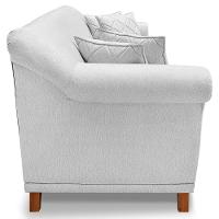 Sofa 2 Lugares Retro Polo 160cm Com Almofada Linho Grigio Ezz Grigio - 3