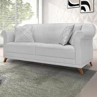 Sofa 2 Lugares Retro Polo 160cm Com Almofada Linho Grigio Ezz Grigio - 8