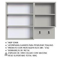 Conjunto Armario E Gabinete 80cm Com Cuba Mel Arenas Proddy Mel Arenas - 3
