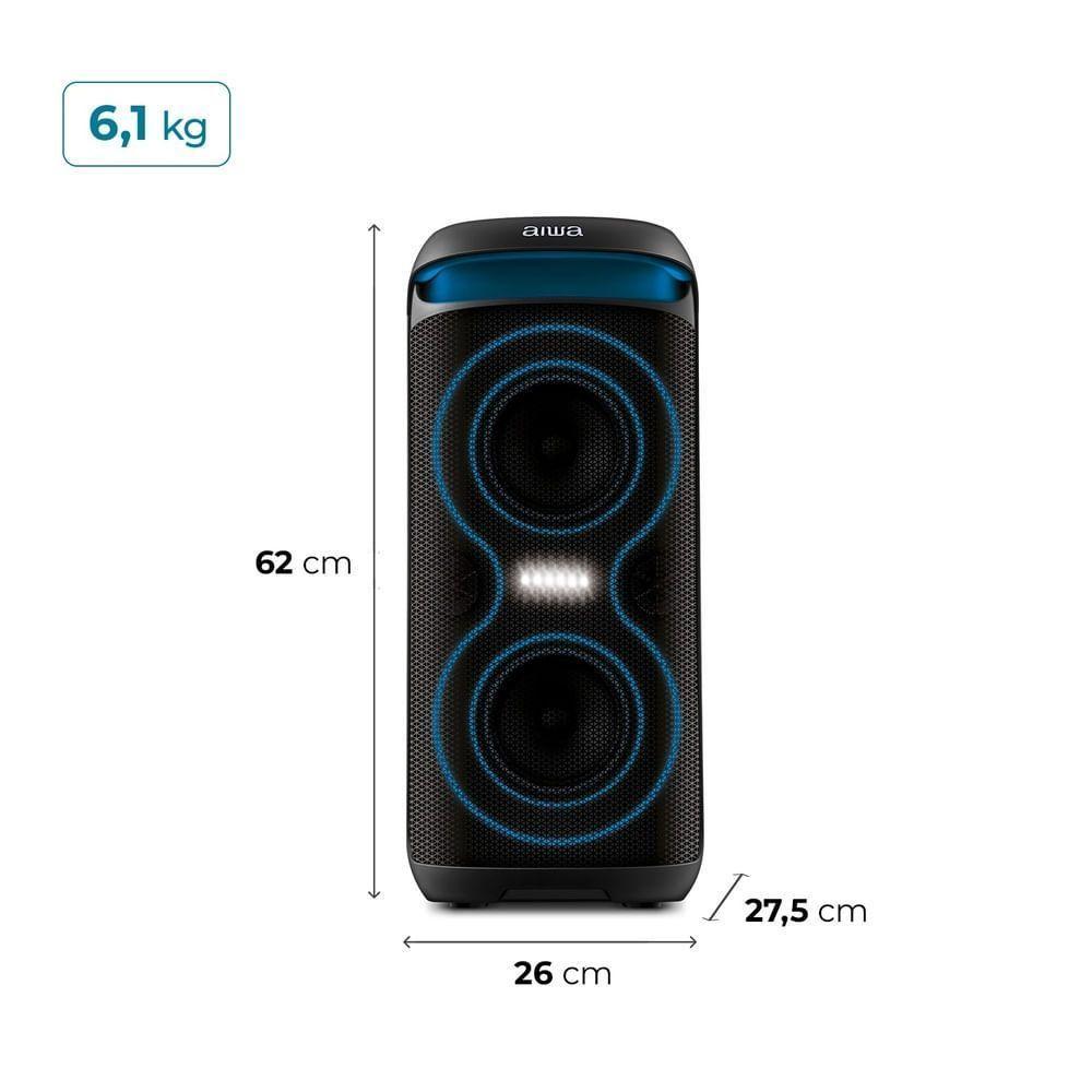 Caixa de Som Party Box Aiwa AWS-PB-08 Preta Bivolt - 8