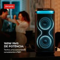 Caixa de Som Party Box Aiwa AWS-PB-08 Preta Bivolt - 6