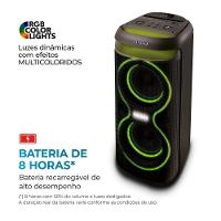 Caixa de Som Party Box Aiwa AWS-PB-08 Preta Bivolt - 7