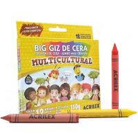 Big Giz De Cera Multicultural 110g - Acrilex - Unica Big Giz De Cera Multicultural 110g - Acrilex - - 2