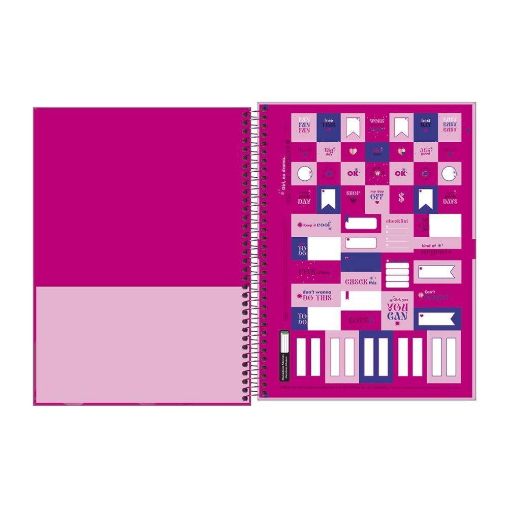 Caderno Espiral Capa Dura 1 Matéria - 80 Folhas - Love Pink - Tilibra - 2