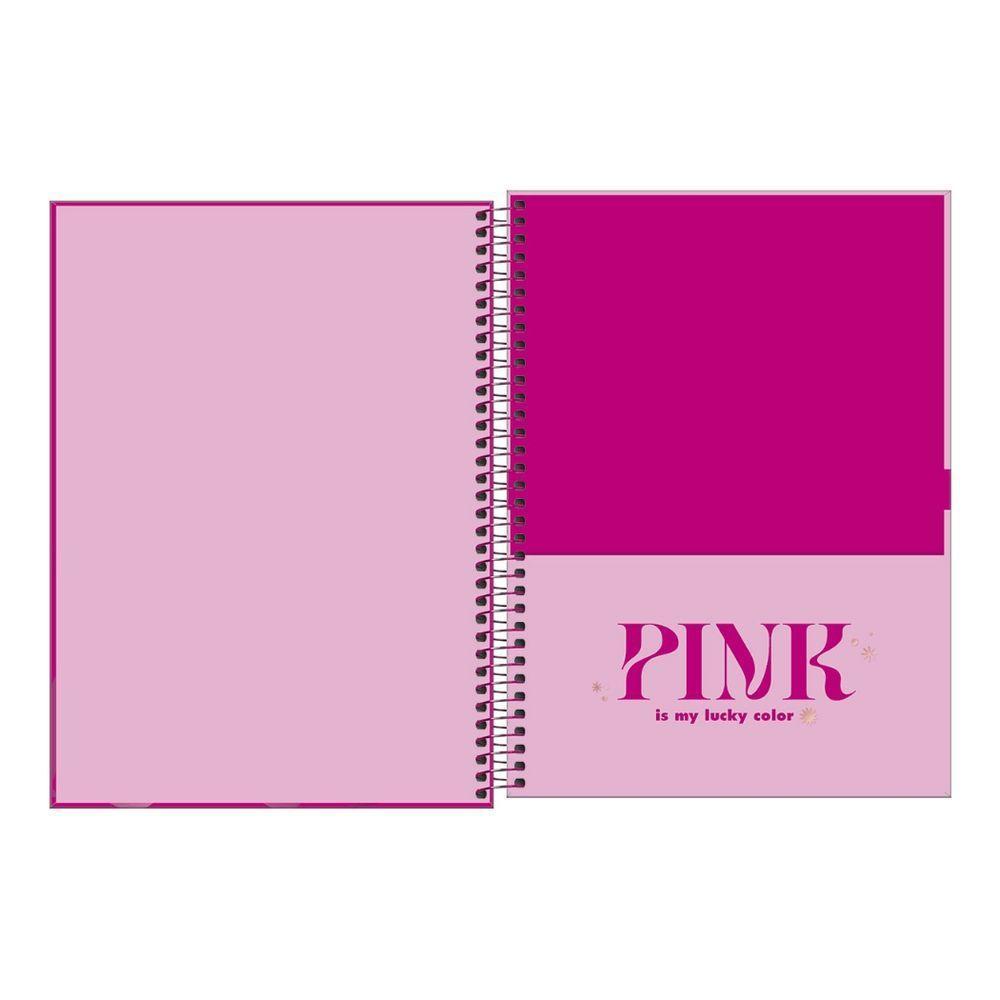 Caderno Espiral Capa Dura 1 Matéria - 80 Folhas - Love Pink - Tilibra - 3