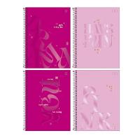 Caderno Espiral Capa Dura 1 Matéria - 80 Folhas - Love Pink - Tilibra - 1