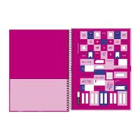 Caderno Espiral Capa Dura 1 Matéria - 80 Folhas - Love Pink - Tilibra - 2