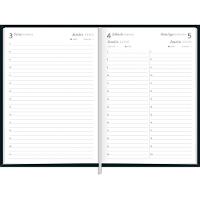 Agenda Executiva Costurada Capa Dura Milano 2025 - Preta - 12,3x16,6cm - Tilibra - 2