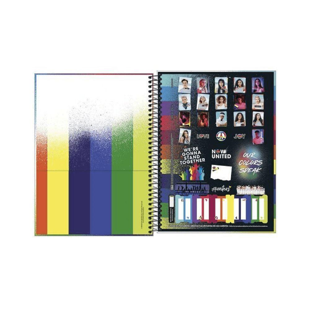 Caderno Espiral Capa Dura 10x1 - 160 Folhas - Now United - Tilibra - 2
