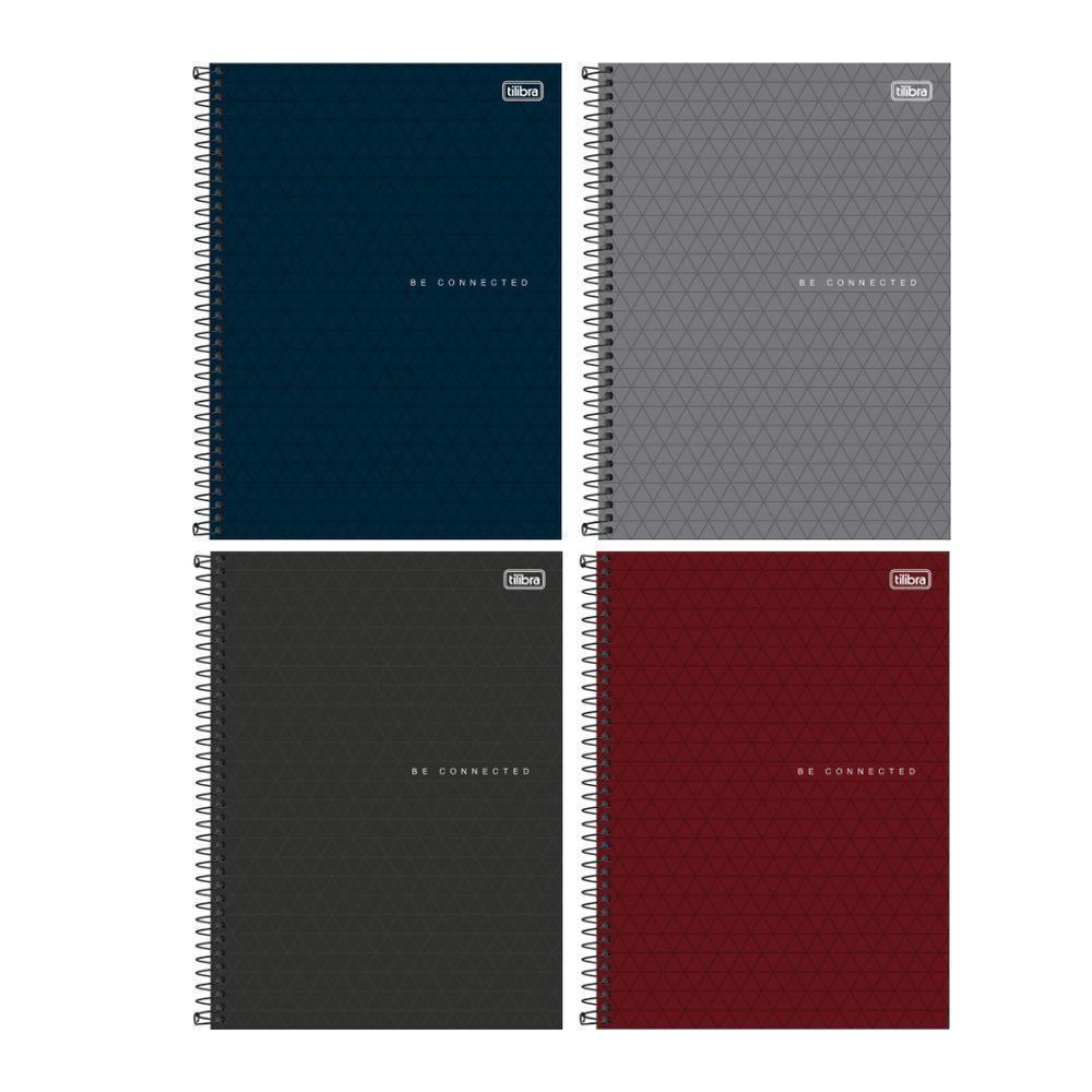 Caderno Espiral Capa Plástica 1 Matéria - 80 Folhas - Connect Neon Masculino - Tilibra - 1