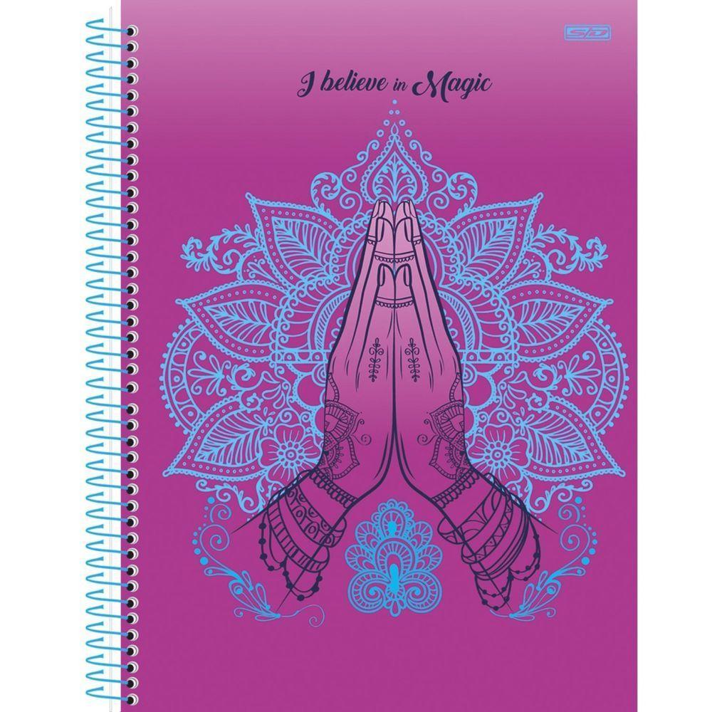 Caderno Espiral Capa Dura 10x1 - 160 Folhas - I Believe In Magic - São Domingos - 7