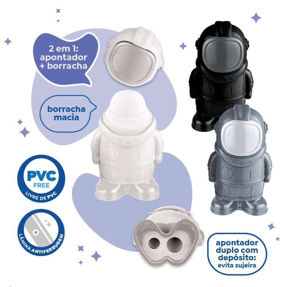 Apontador Duplo C- Borracha Astronauta - Tris - 2