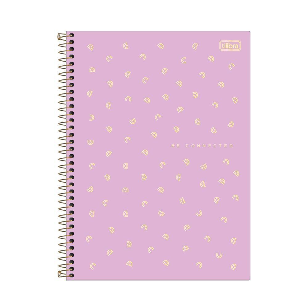 Caderno Espiral Capa Plástica 1 Matéria - 80 Folhas - Connect Neon Feminino - Tilibra - 9
