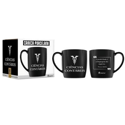 Caneca De Porcelana Uni Cursos 300ml- Ciências Contábeis - Brasfoot