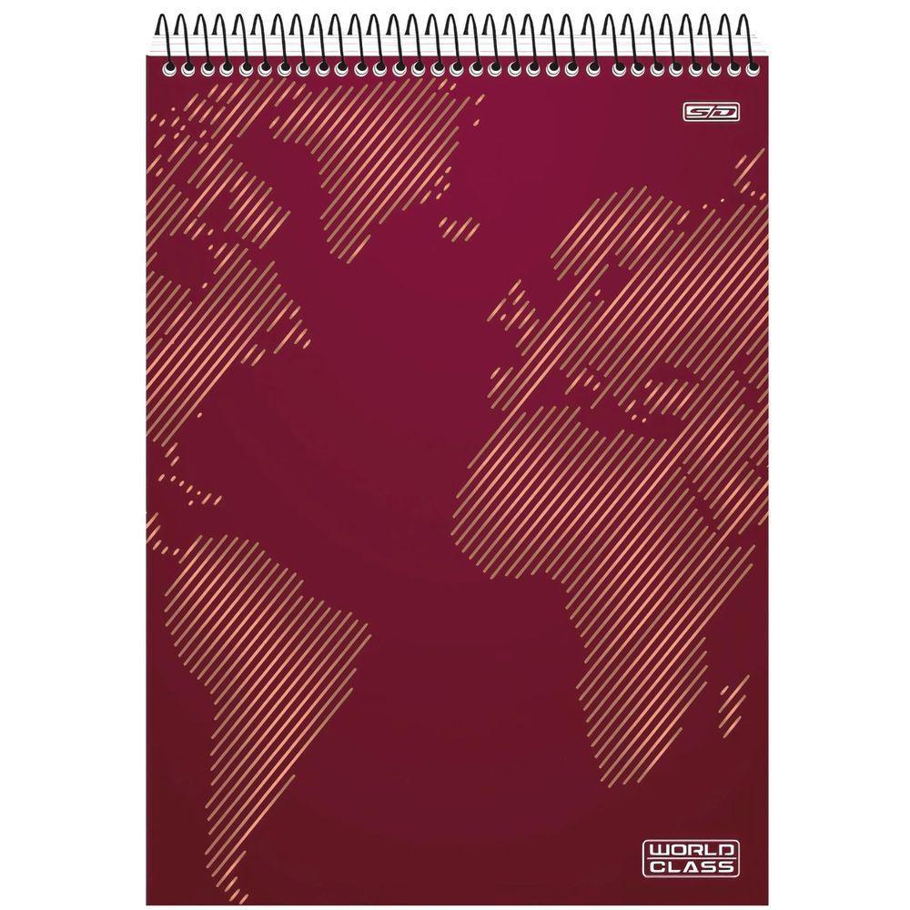 Caderno Espiral Superior Capa Dura 1 Matéria - 80 Folhas - World Class - São Domingos - 4