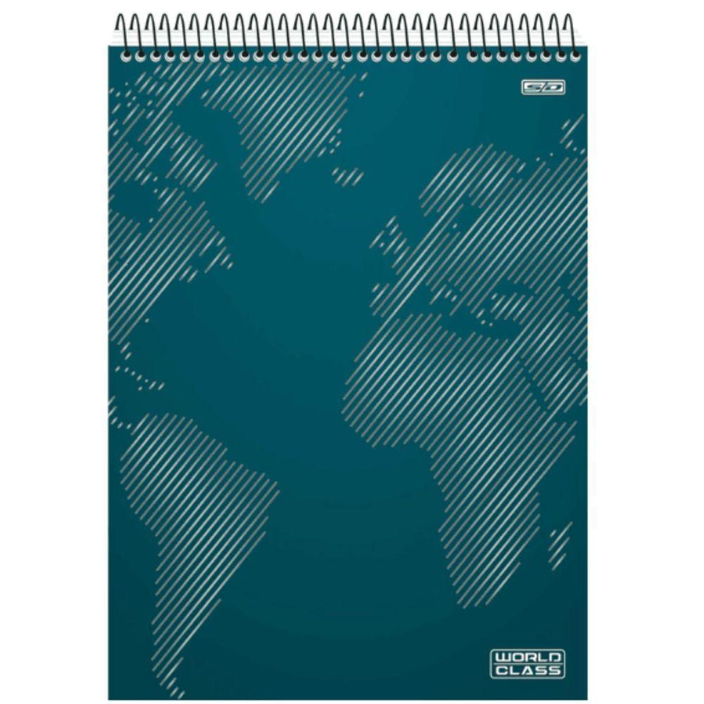 Caderno Espiral Superior Capa Dura 1 Matéria - 80 Folhas - World Class - São Domingos - 5