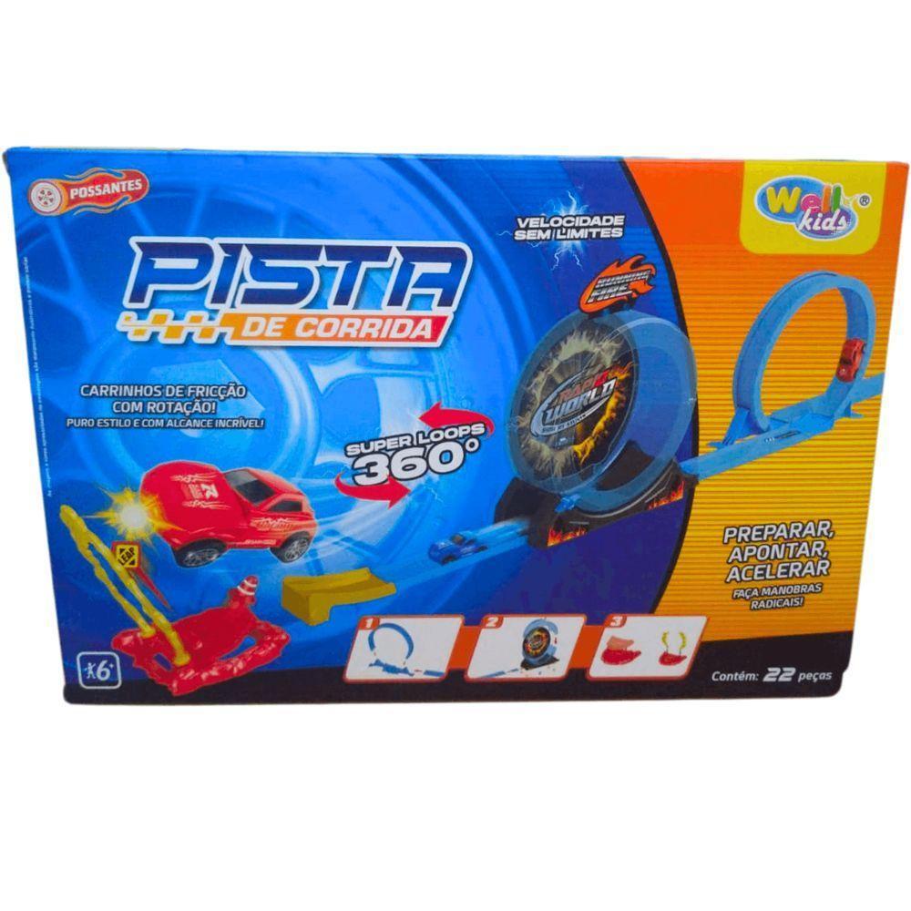 Pista Big Champion 360 Duplo Looping - 22 Peças - Wellkids - 2