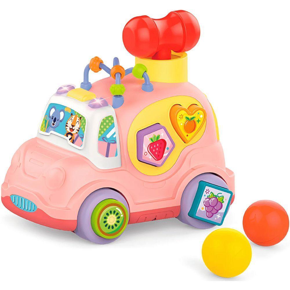 Carrinho Educativo C- Luzes E Sons Rosa - Cardoso - 1