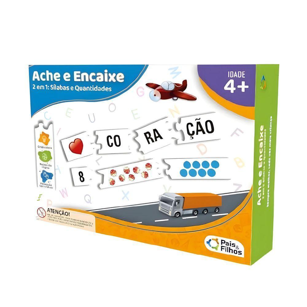 Jogo Pedagógico Ache E Encaixe - Pais E Filhos Unica Jogo Pedagógico Ache E Encaixe - Pais E Filhos - 4