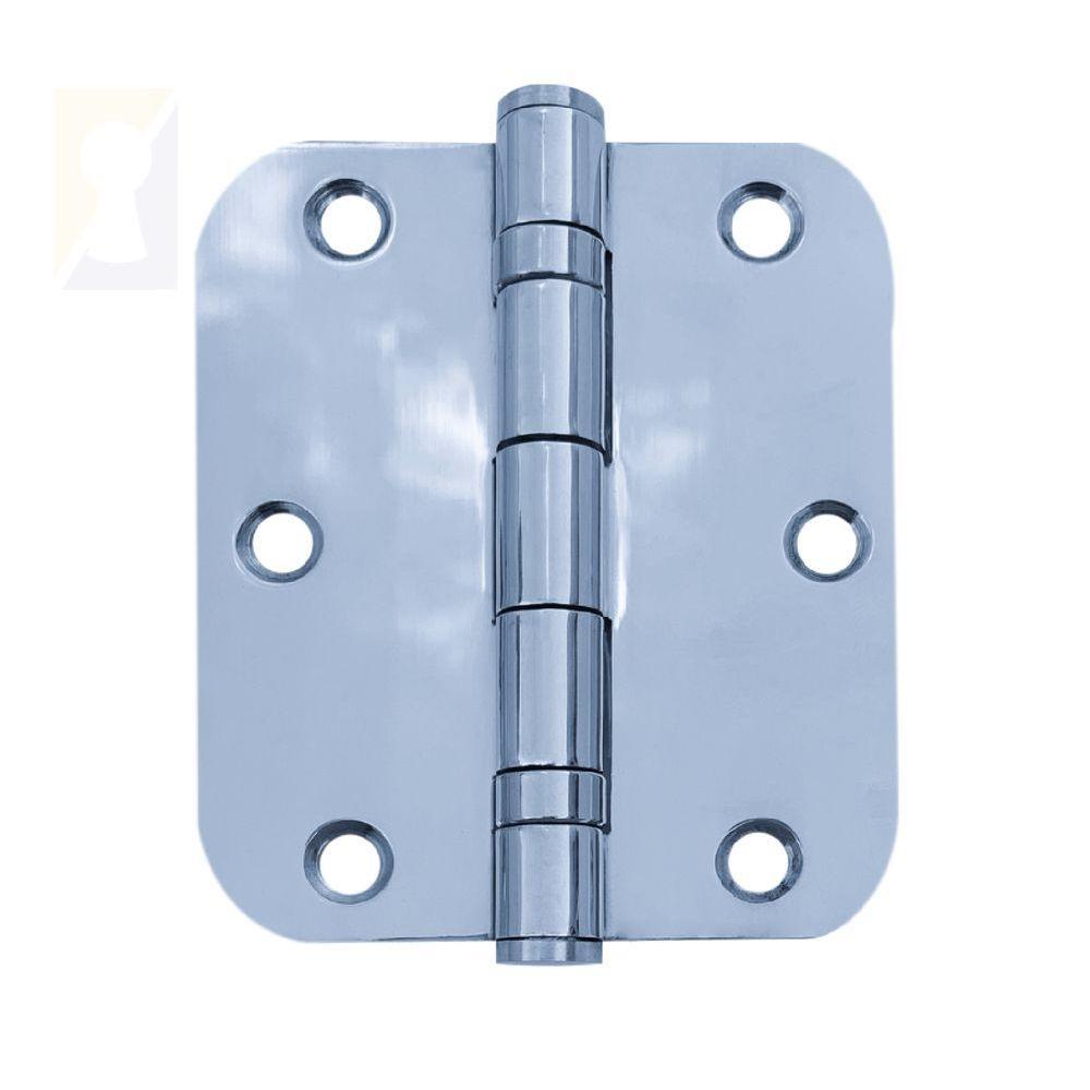 Dobradiça Polida C-redondo Inox Com Rolamento 3 ½ X 3 - 1