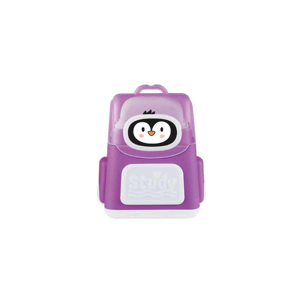 Apontador Duplo Com Borracha E Depósito Mochila Tris Roxo - 1