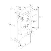 Fechadura Externa Retro Maq 55 Pado Preto Texturizado - 3
