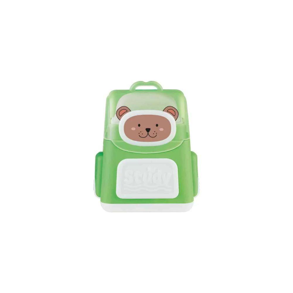 Apontador Duplo Com Borracha E Depósito Mochila Tris Verde - 1