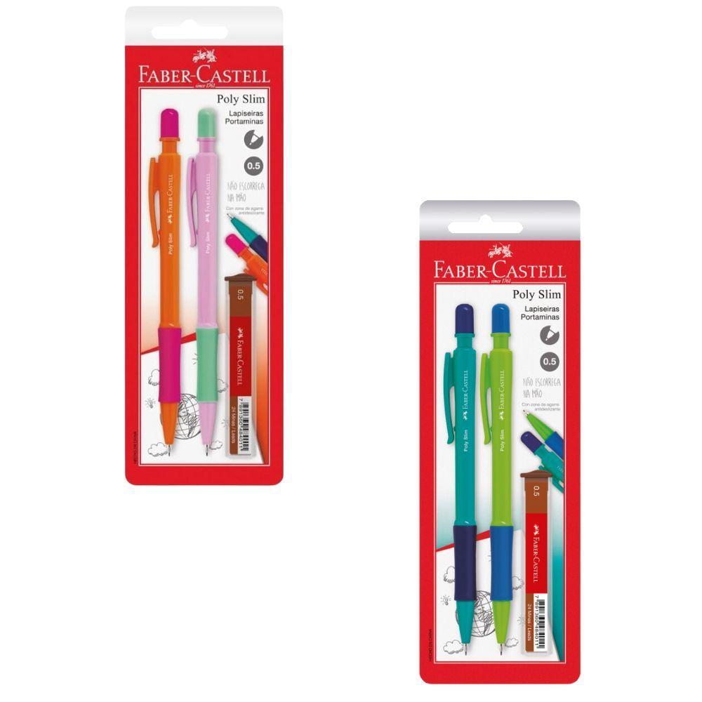 Lapiseira Poly Slim 0.5mm 2 Unidades Faber-castell Rosa E Laranja - 4