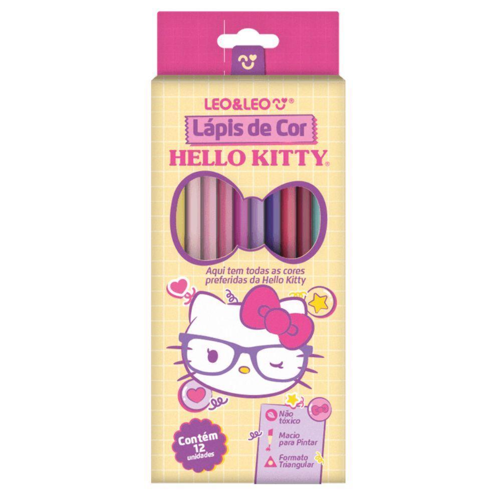Lápis De Cor Hello Kitty 12 Cores Leo&leo - 1
