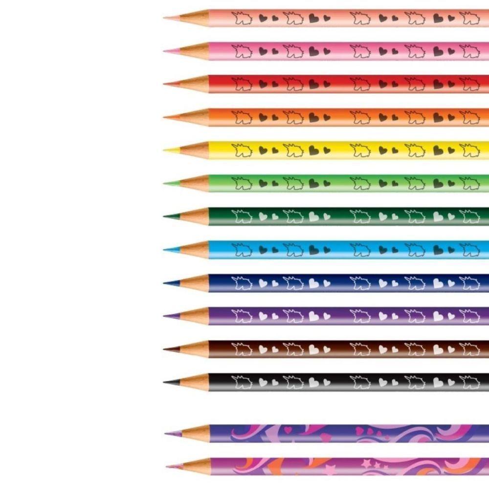 Lápis De Cor Redondo 12+2 Cores Faber-castell Unicórnio - 3