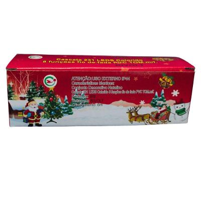 Cascata De Natal 231 Leds Fio De Fada Colorido- 8 Funções - Chibrali