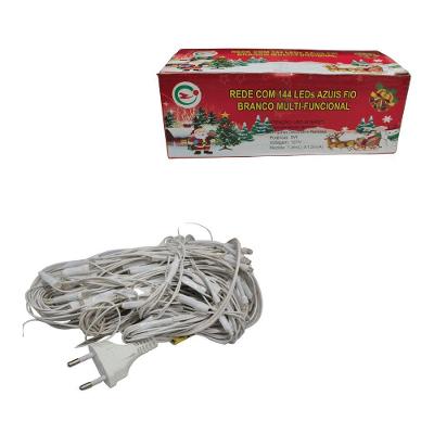 Rede 144 Leds Multi Funcional - Chibrali Led Azul C- Fio Branco