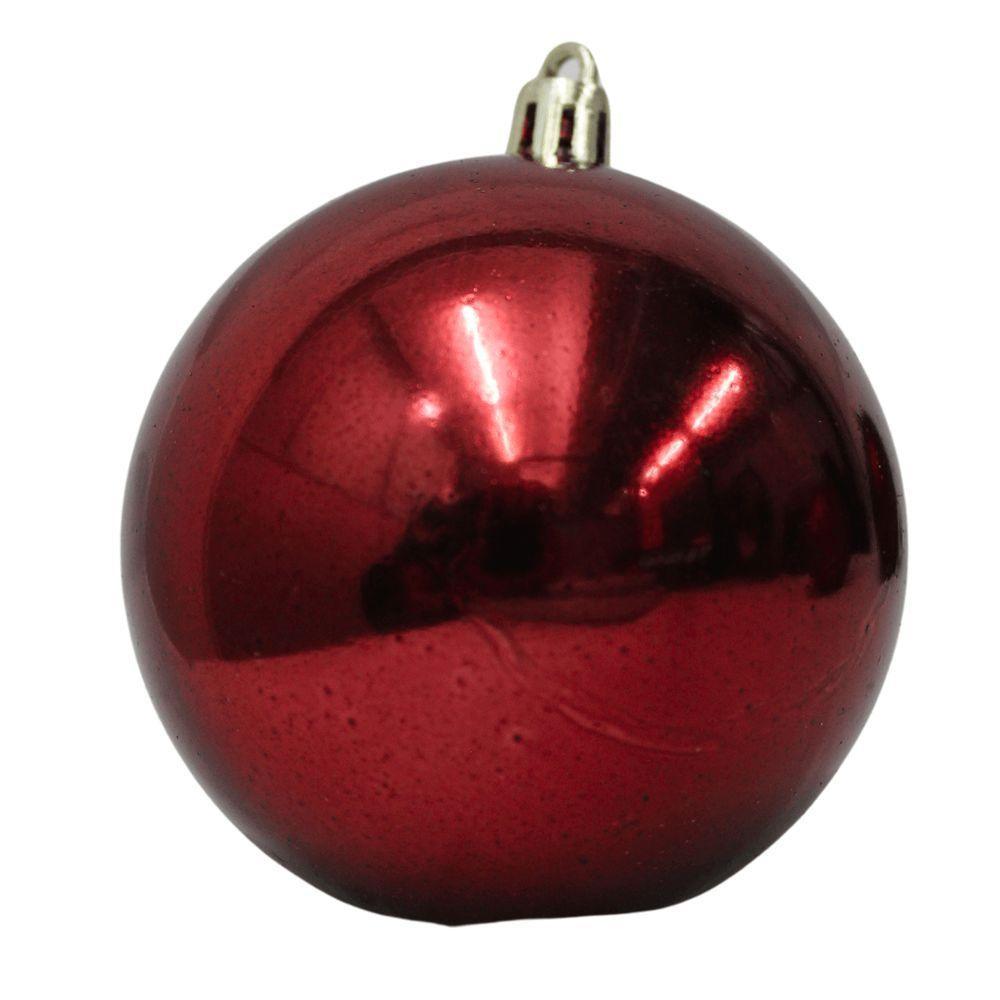 Bolinha De Natal Mix De Modelos C- 6 Peças 8cm- Vinho - Chibrali - 2