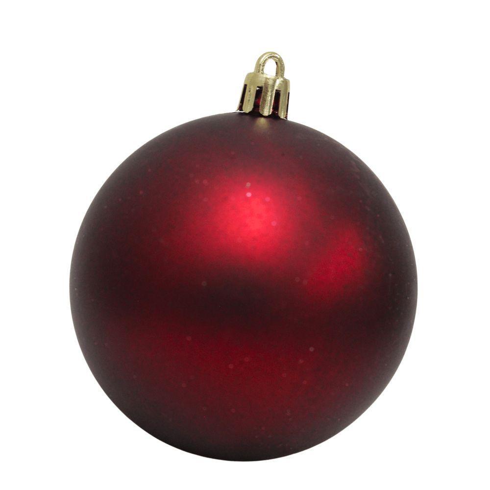 Bolinha De Natal Mix De Modelos C- 6 Peças 8cm- Vinho - Chibrali - 3