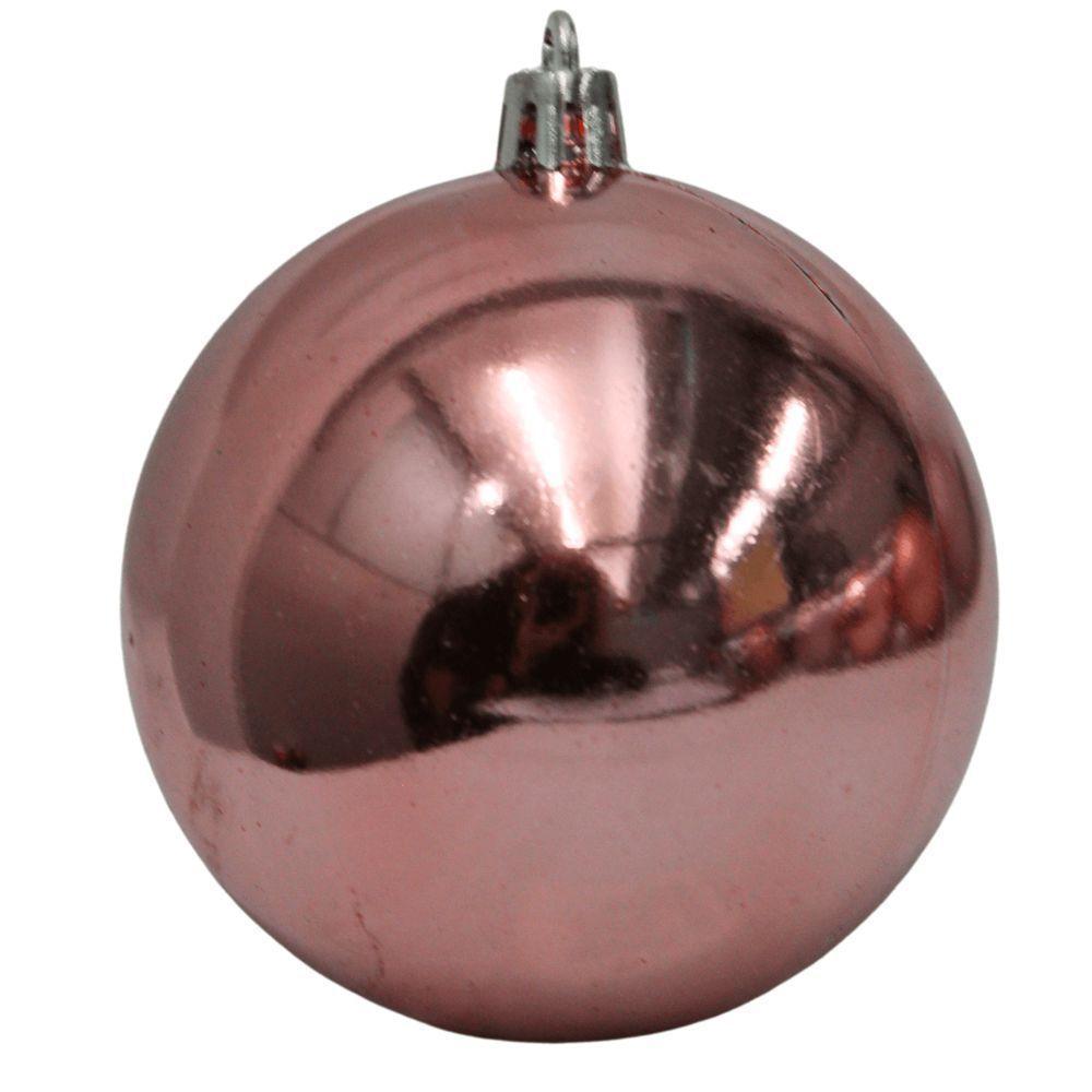 Bolinha De Natal Mix De Modelos C- 6 Peças 8cm- Rose Gold - Chibrali - 3