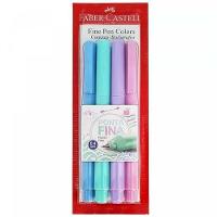Caneta Fine Pen 4 Cores Tons Pastéis Faber-castell - 1