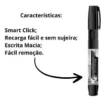 Kit 3 Marcadores Quadro Branco Recarregável + 3 Refil Faber-castell Azul, Preto E Vermelho - 2