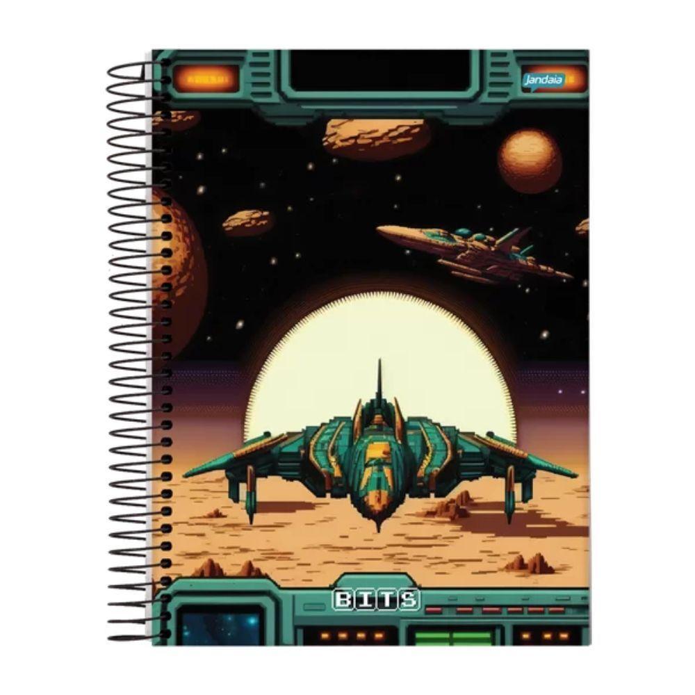 Caderno Universitário 1 Matéria 80f Bits Jandaia Nave - 1