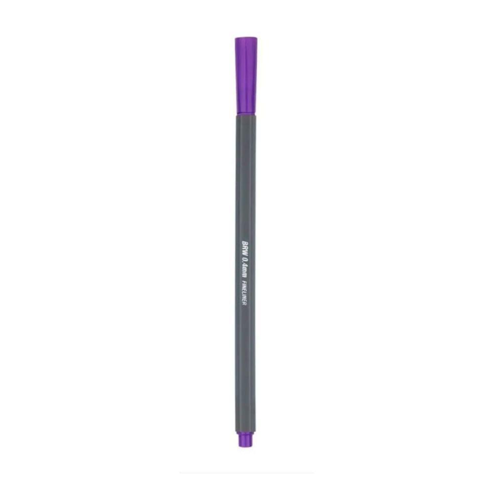 Caneta Hidrográfica Fineliner Ponta Fina 0.4mm Brw Roxo - 1
