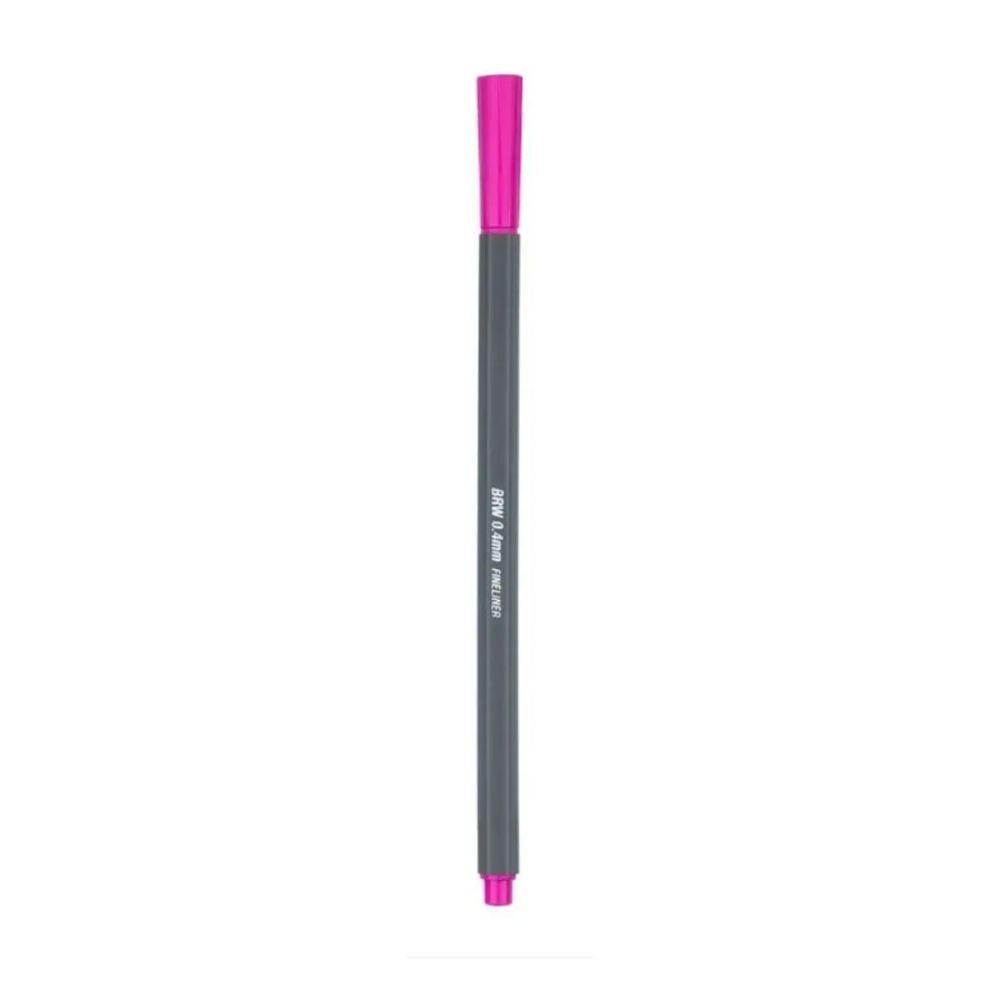 Caneta Hidrográfica Fineliner Ponta Fina 0.4mm Brw Rosa - 1