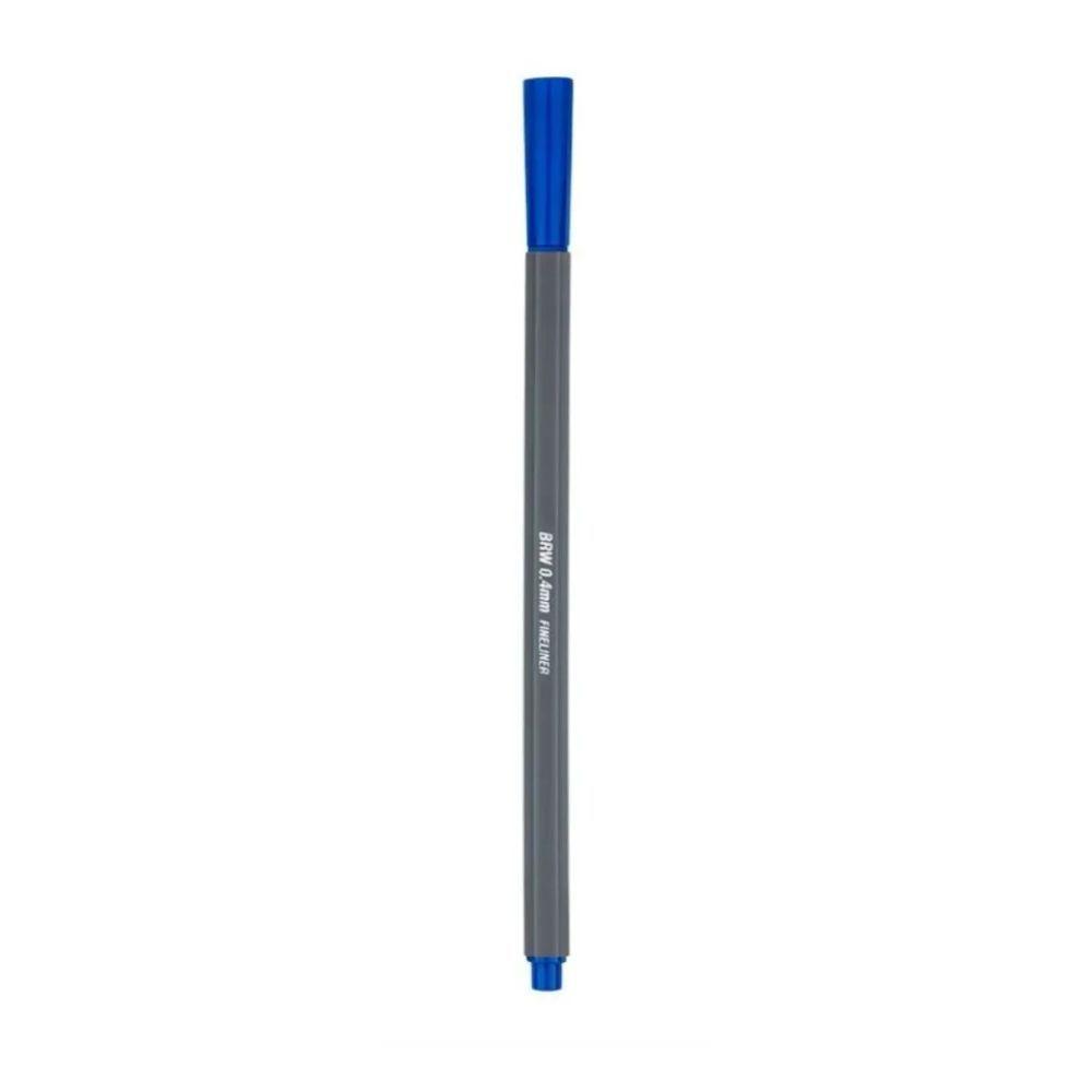 Caneta Hidrográfica Fineliner Ponta Fina 0.4mm Brw Azul Escuro - 1