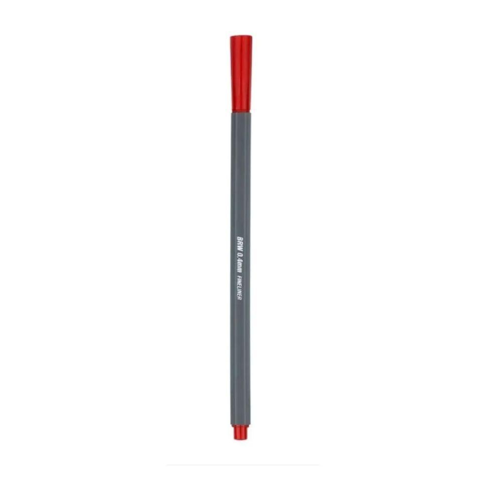Caneta Hidrográfica Fineliner Ponta Fina 0.4mm Brw Vermelho - 1