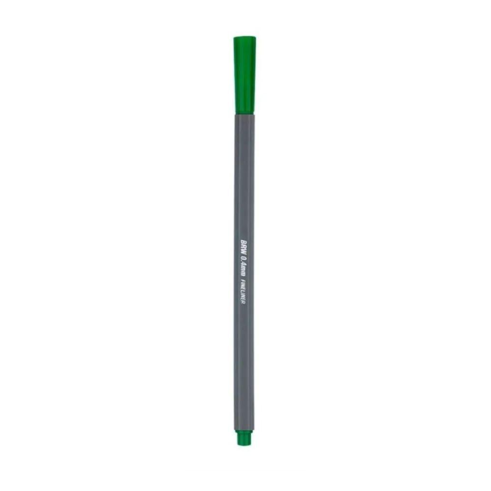 Caneta Hidrográfica Fineliner Ponta Fina 0.4mm Brw Verde Escuro - 1