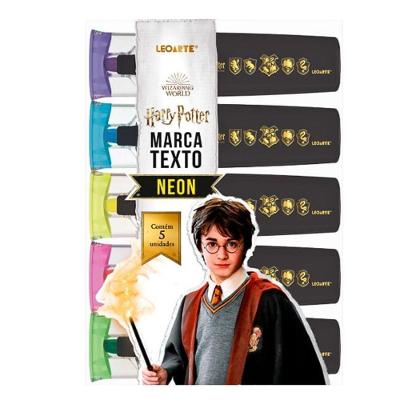 Marca Texto Neon Com 5 Cores Harry Potter Leoarte
