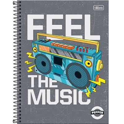 Caderno Espiral Capa Dura Universitário Pepper Masculino 80 Folhas 1 Matéria Tilibra