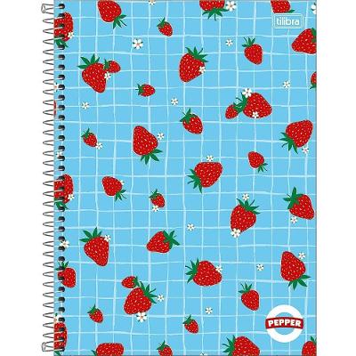 Caderno Espiral Capa Dura Universitário 1 Matéria Pepper Feminino 80 Folhas Tilibra