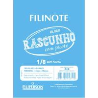 Bloco Rascunho Picote Liso Miolo Branco 100 Folhas 1-8 112x156mm Filiperson - 1