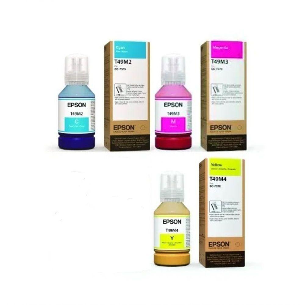 Tinta Sublimática Epson Original T49m Kit Cores F570 F170 - 1