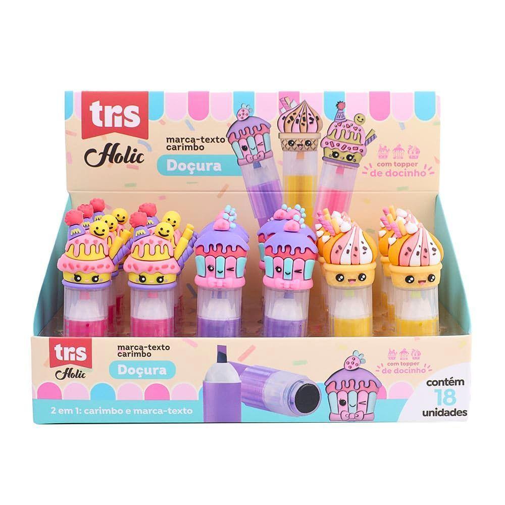 Marca Texto Com Carimbo Doçura Docinhos Tris Lilás - 2